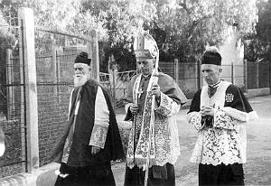 Mgr. Houles, Mgr. Lacaste. Chanoine Collet